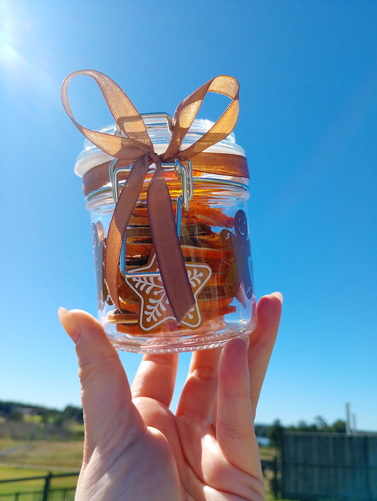 Christmas mixed fruit jar