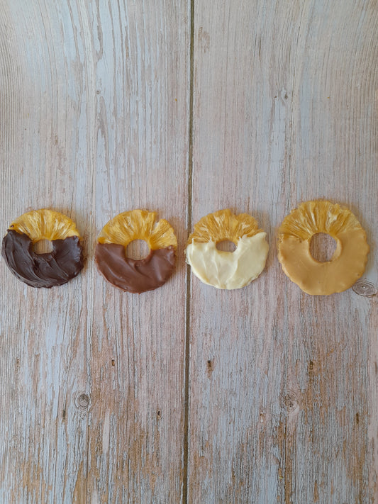 Chocolate Dipped Pineapple Rings